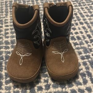 Brown and Black Kids Boots